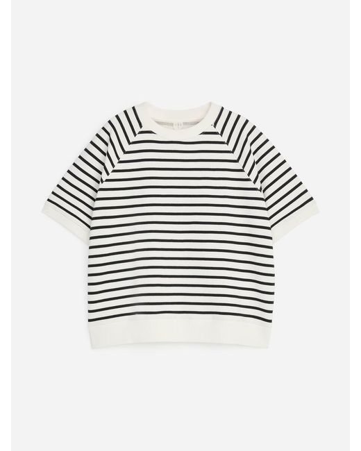 ARKET White French Terry Sweatshirt