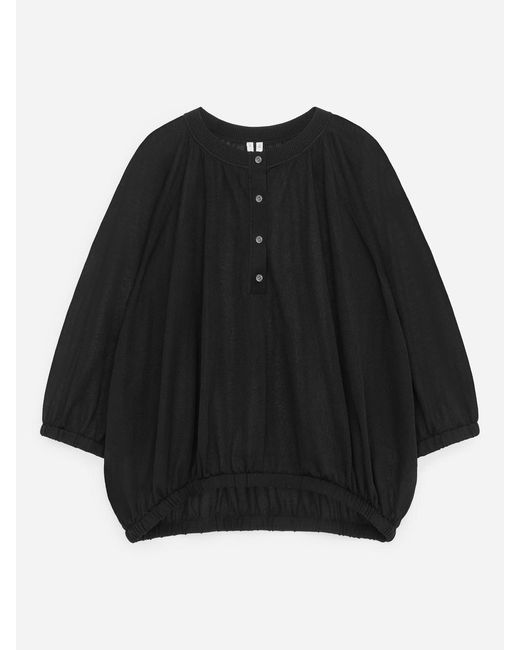 ARKET Black Sheer Knit Top