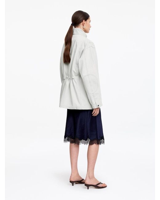 ARKET White Funnel-Neck Jacket