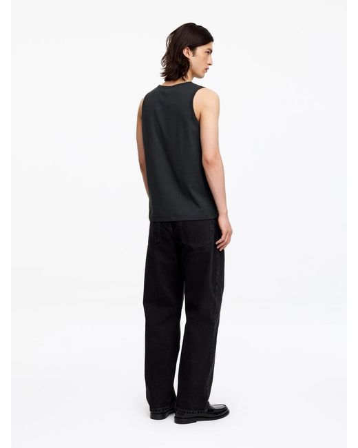 ARKET Black Ribbed Tank Top for men