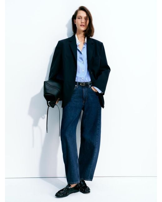 ARKET Blue Wool-Blend Blazer