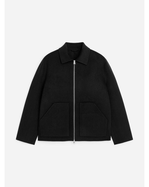 ARKET Black Double-Face Wool Blend Jacket for men