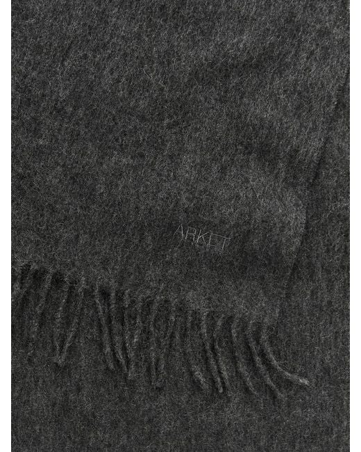 ARKET Black Cashmere Scarf for men