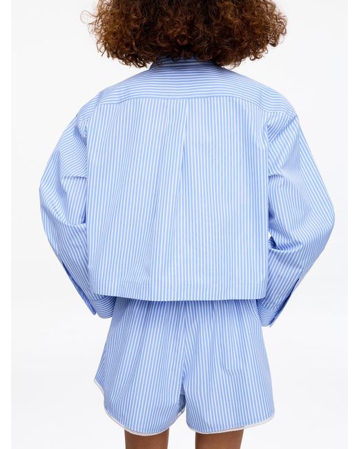 ARKET Blue And Laila Gohar Cropped Shirt