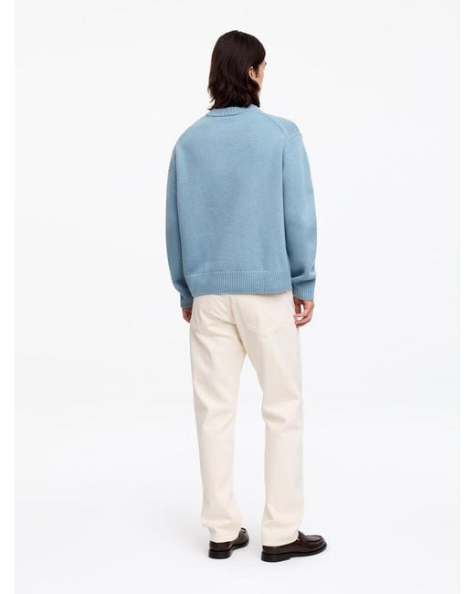ARKET Blue Heavy Knit Wool Jumper for men