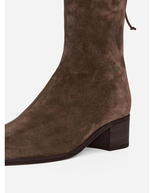 ARKET White Suede Ankle Boots