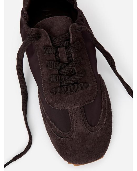 ARKET White Suede Nylon Trainers