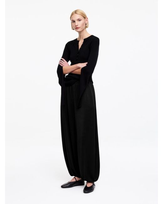ARKET Black Balloon Trousers