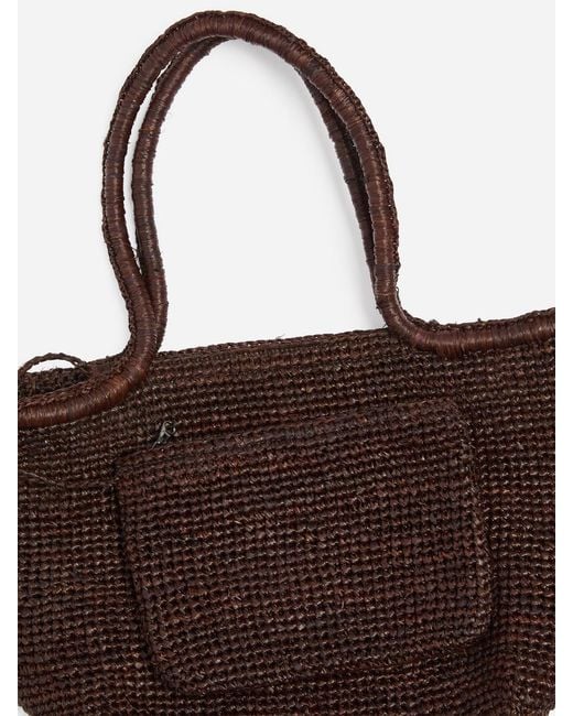 ARKET Brown Raffia Medium Tote Bag