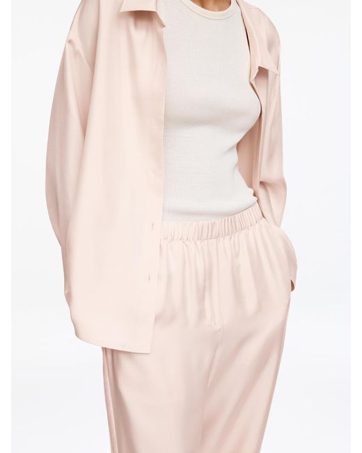 ARKET Pink Silk Twill Trousers