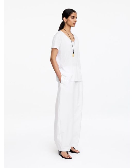 ARKET White Scoop-Neck T-Shirt