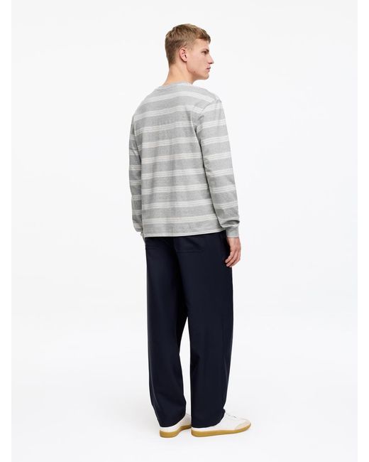 ARKET White Relaxed Long-Sleeve T-Shirt for men