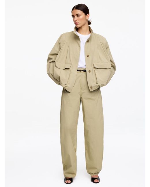 ARKET Natural Barrel-Leg Trousers