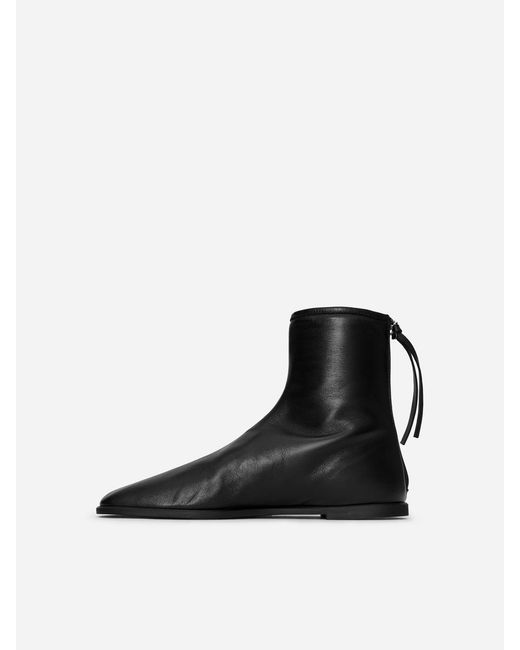 ARKET White Leather Sock Boots