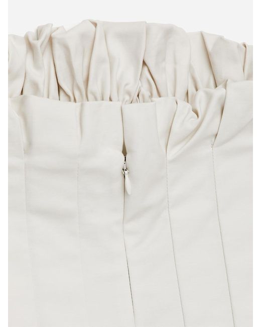 ARKET White Pleated Bustier