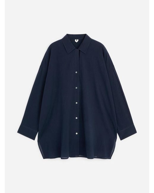 ARKET Blue Elongated Shirt