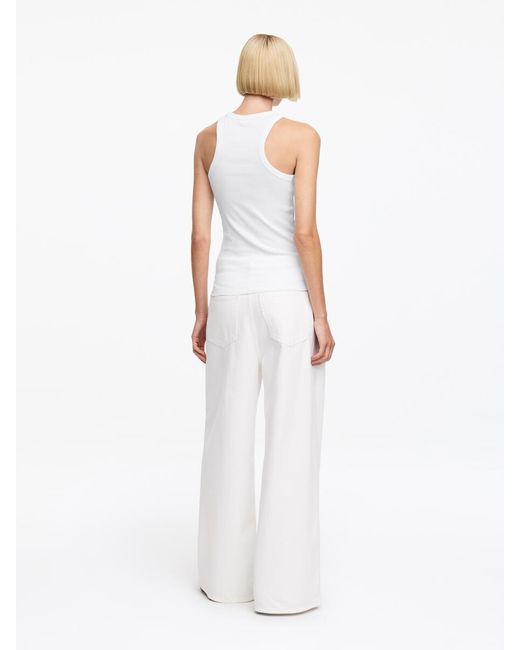 ARKET White Rib Racer Tank Top