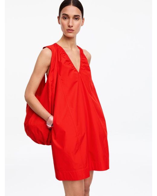 ARKET Gathered V-Neck Dress