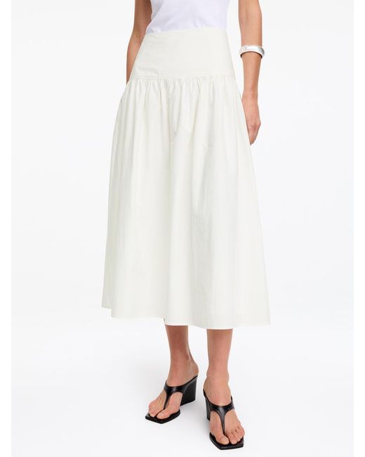 ARKET White Seersucker Skirt