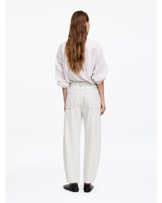 ARKET White Bloom Barrel Jeans