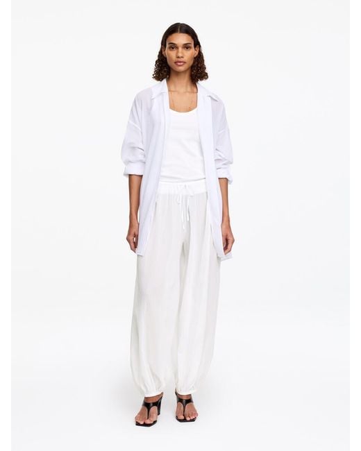 ARKET White Cotton Balloon Trousers