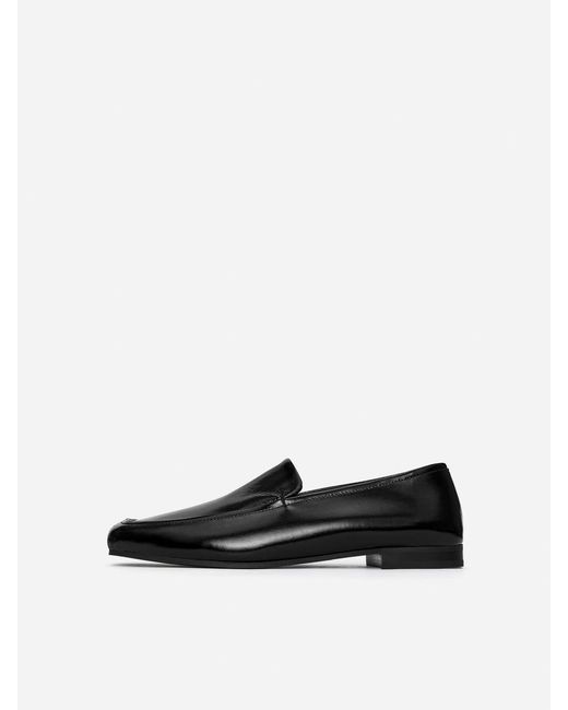 ARKET Blue Lacquered Leather Loafers
