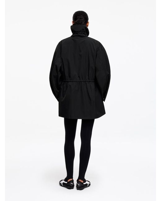 ARKET Black High-Collar Nylon Jacket