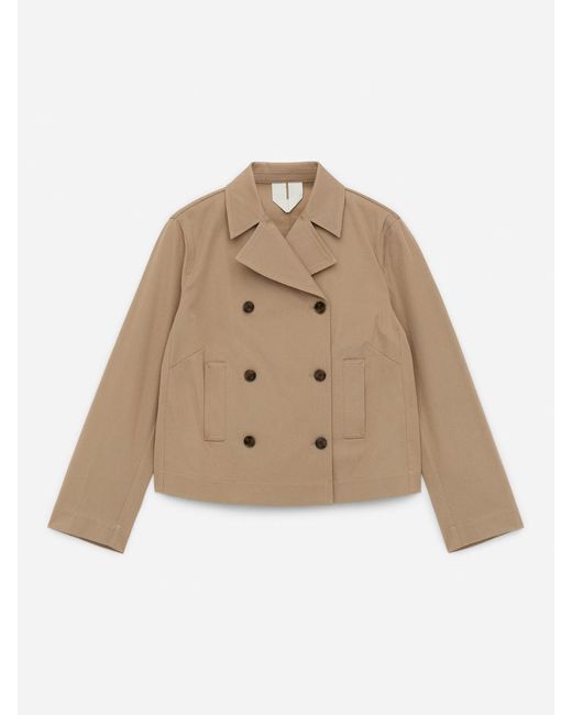 ARKET Natural Double-Breasted Cotton Blazer