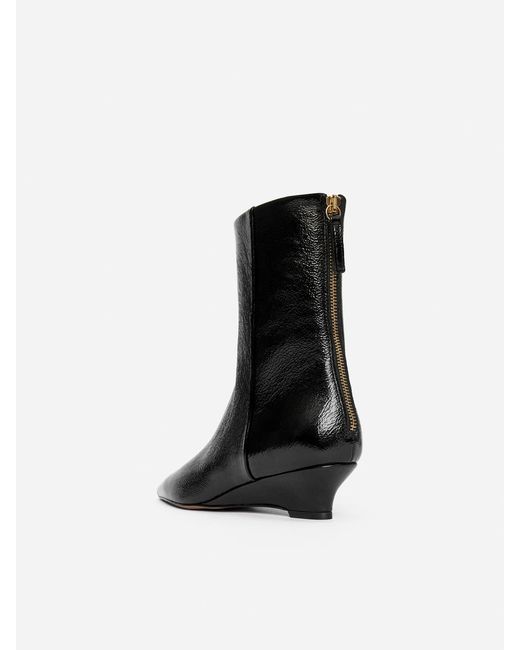 ARKET Black Wedge Ankle Boots