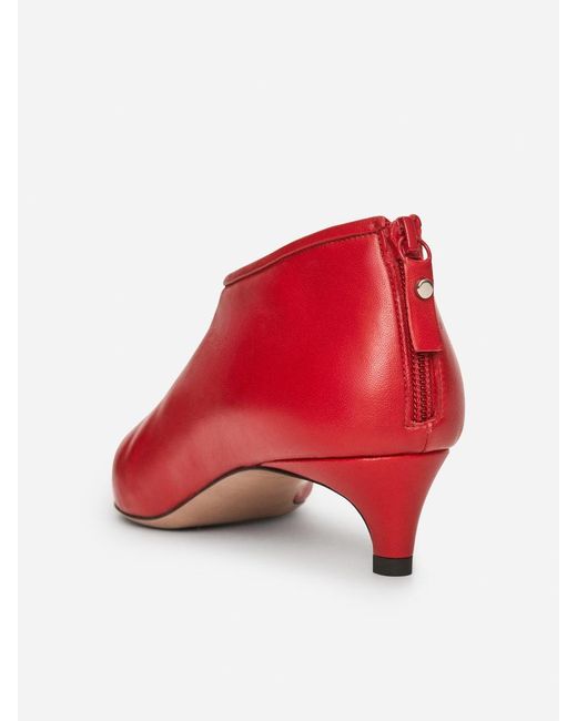 ARKET Red Leather Boots