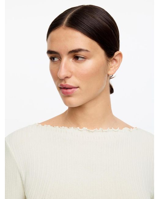 ARKET White Boat-Neck Top