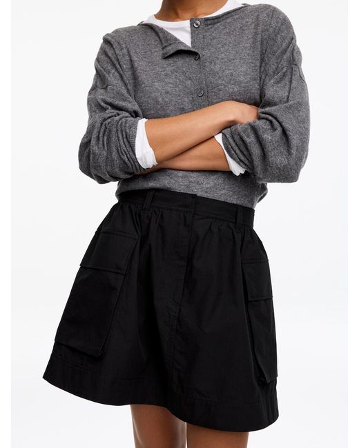 ARKET Black Pima Cotton Skirt