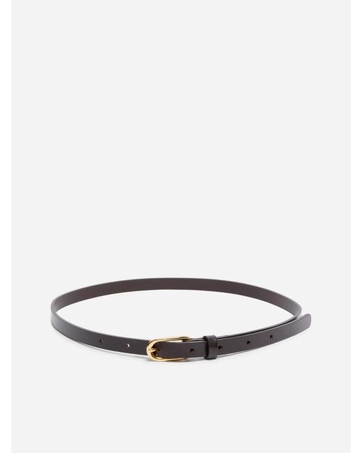 ARKET White Slim Leather Belt