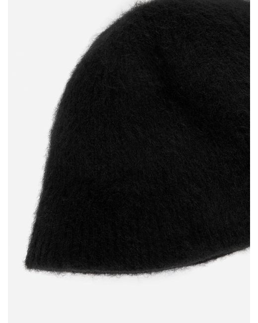 ARKET Black Wool-Alpaca Blend Hat