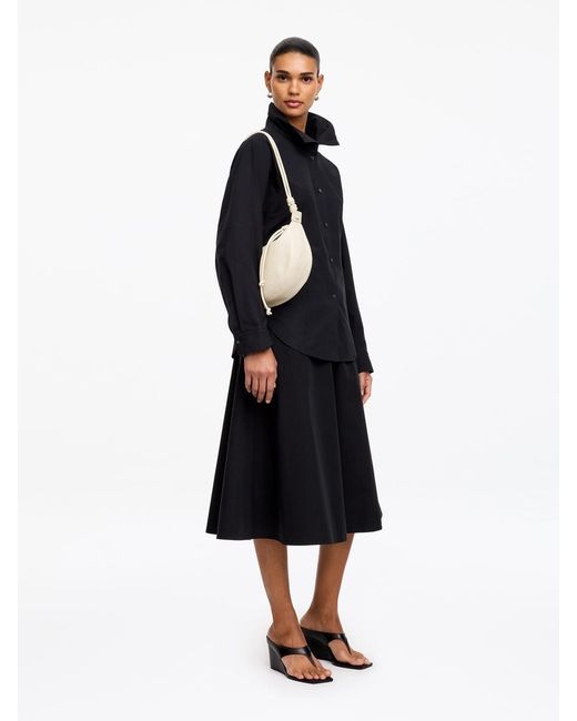ARKET Black Crescent Leather Bag
