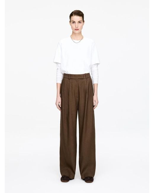 ARKET White Wide Tailored Trousers