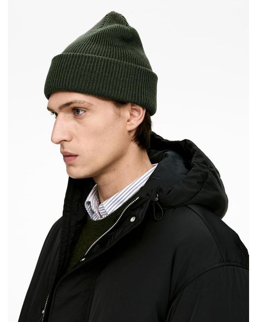 ARKET Beanie Aus Wolle Und Baumwolle in Black für Herren