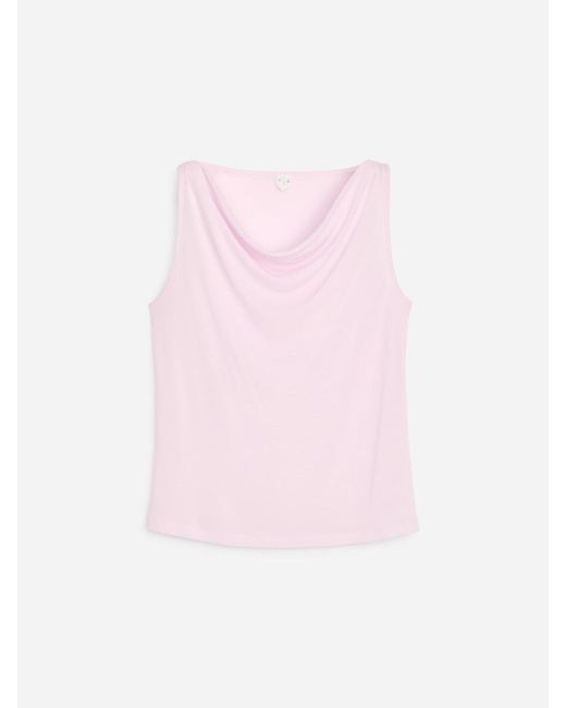 ARKET White Draped Tank Top
