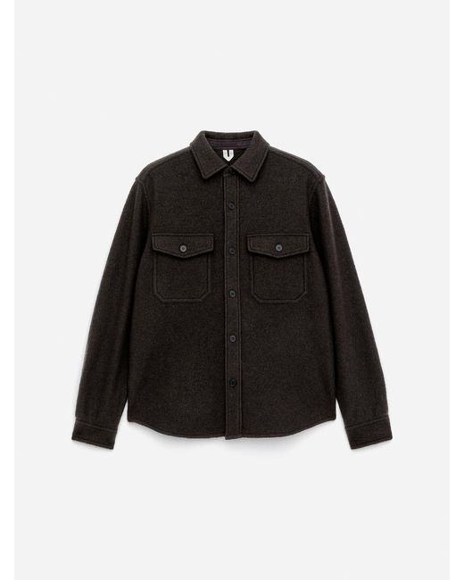 ARKET Black Bouclé Wool Overshirt for men