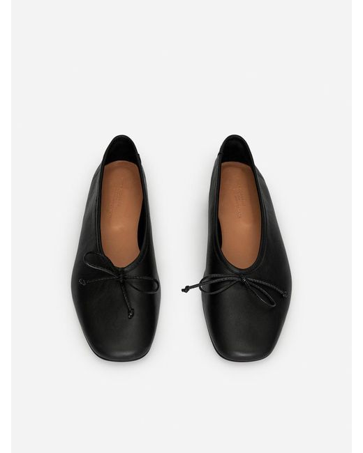 ARKET Black Leather Ballerinas