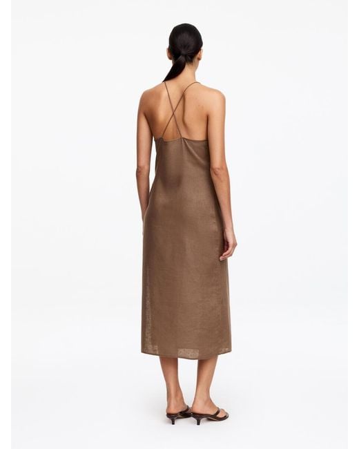 ARKET Natural Linen Midi Dress