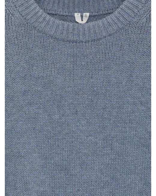 ARKET Blue Heavy Knit Wool Jumper for men