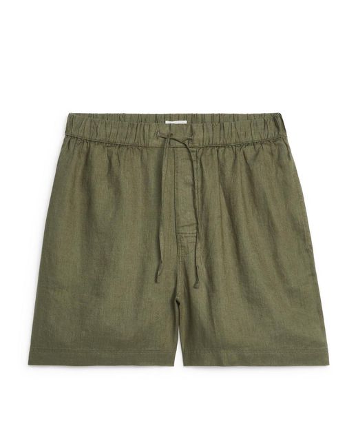 ARKET Leinen-Shorts in Green für Herren