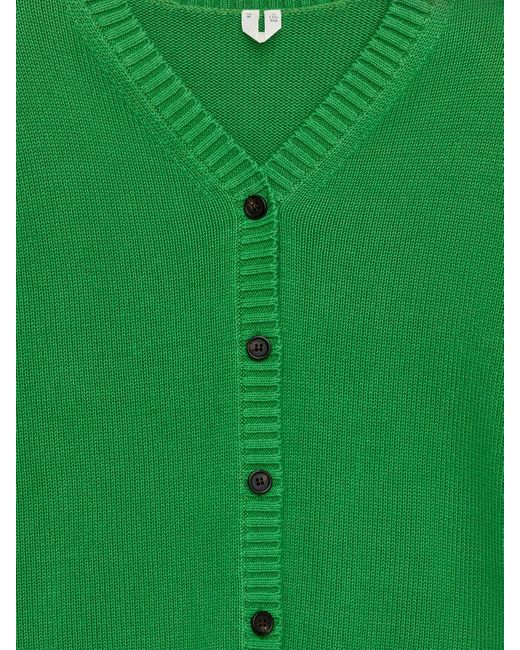ARKET Green Cotton Cardigan