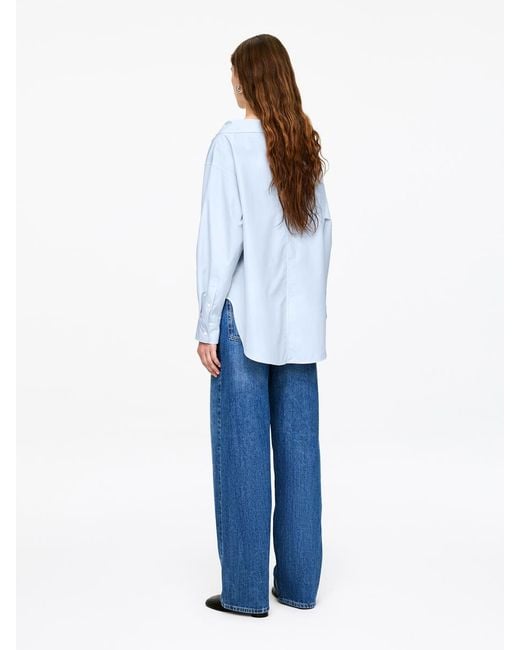 ARKET White Open-Neck Blouse