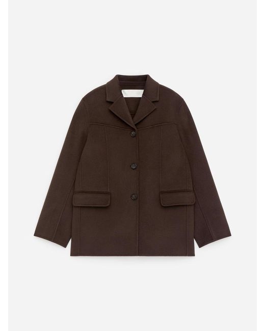 ARKET Brown Doublé Wool-Blend Blazer