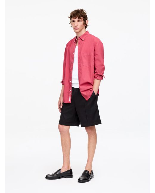 ARKET Red Relaxed Poplin Shirt for men