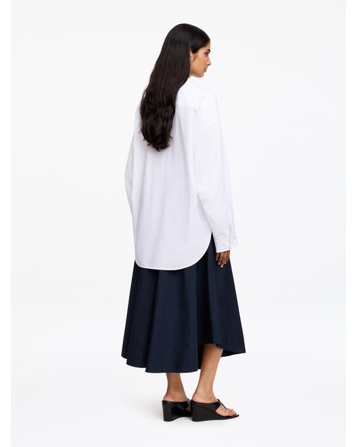 ARKET White Wide Cotton Skirt
