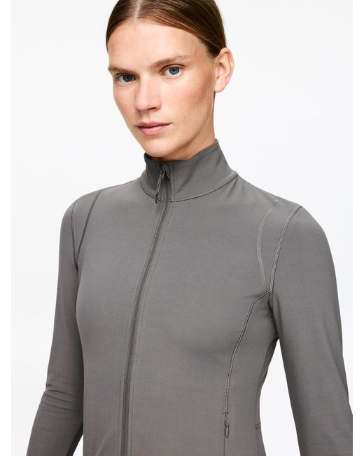 ARKET Gray Soft Zip-Up Training Jacket