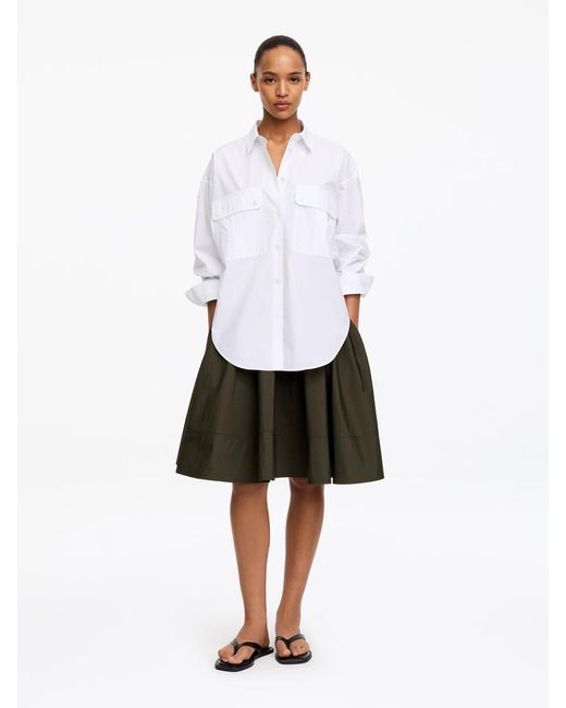 ARKET White Cotton Circle Skirt